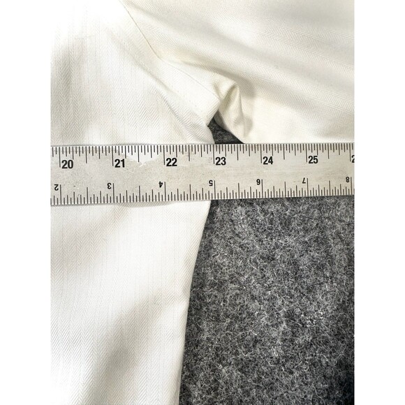 John W Nordstrom Mens Dress Shirt Size 34 35 White Cotton Long Sleeve Office - Picture 9 of 12